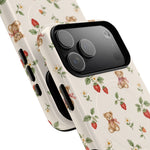 Strawberry Teddy iPhone Case with MagSafe
