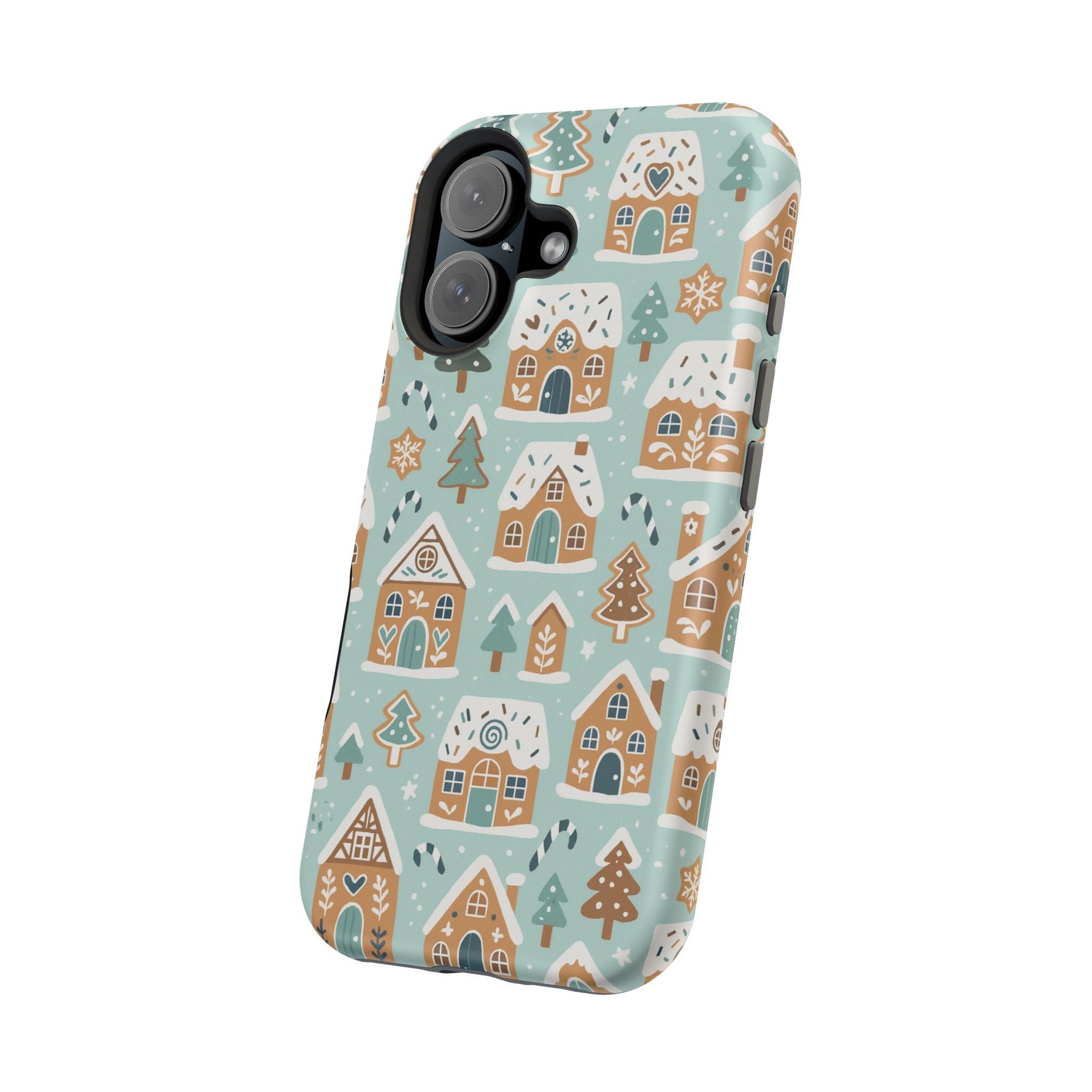 Winter Gingerbread Village Holiday Theme iPhone Case with MagSafe compatibility  Shamo's