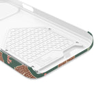 Holiday Gingerbread Phone Case with Card Holder — Festive Green Candy Cane Design  Shamo's