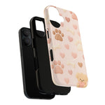 Pet Paw Pattern Phone Case — Pink Puppy Hearts & Bones with MagSafe  Shamo's