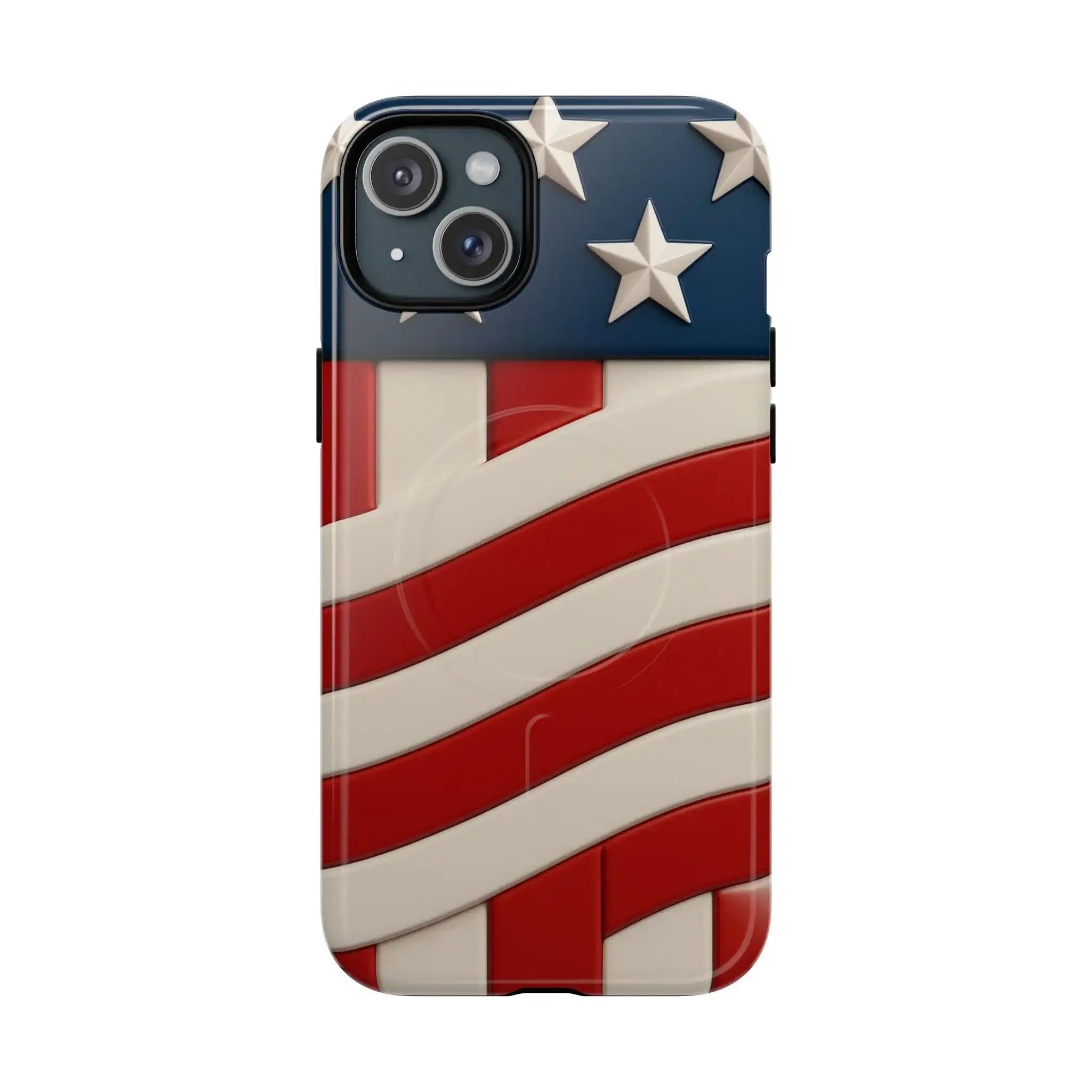 Patriotic iPhone Cases - MagSafe Tough American Flag Design - Shamo's