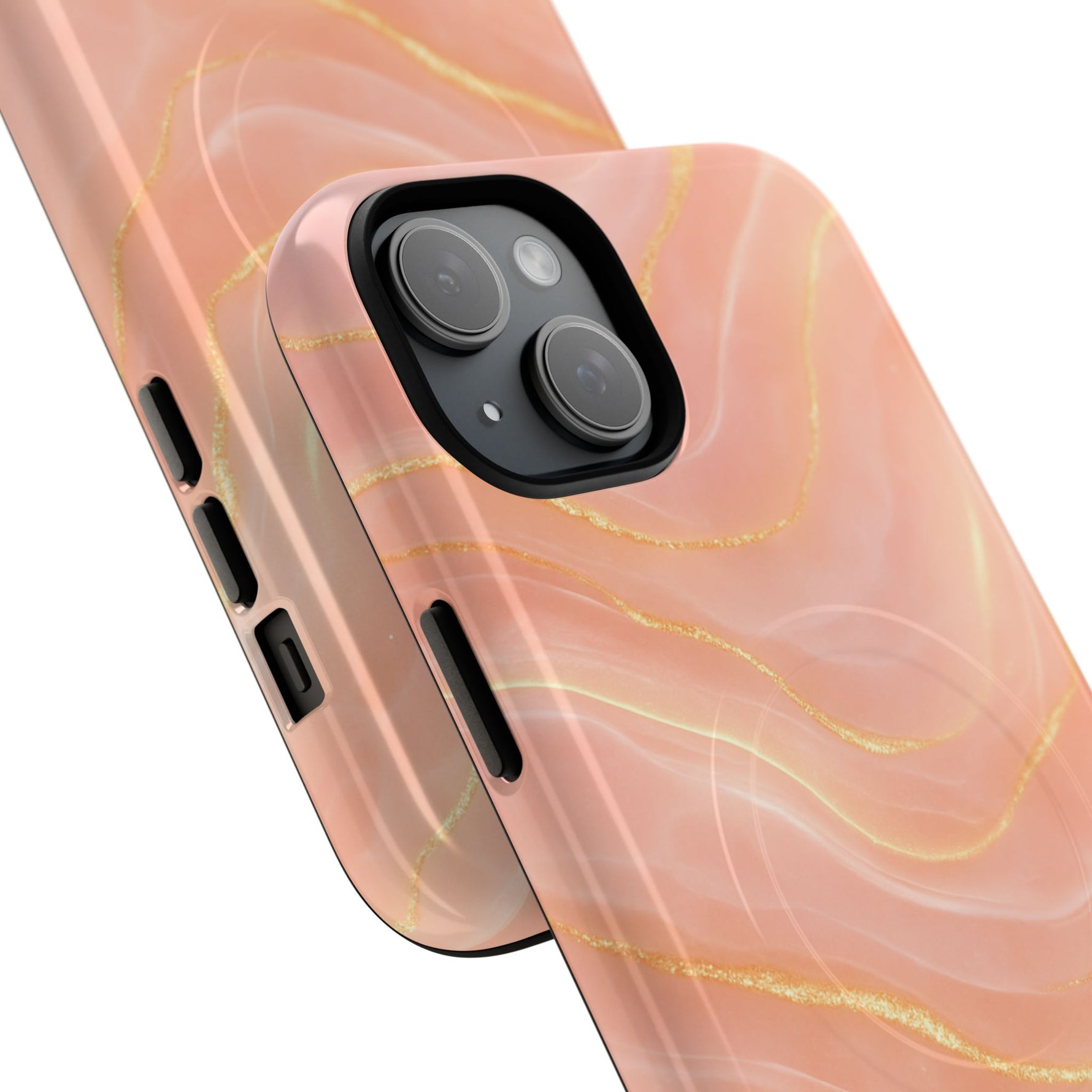 Luxury Series Pink Marble iPhone Case compatible with MagSafe - Shamo's