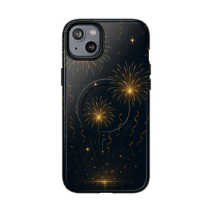 Gold Fireworks Celebration iPhone Case with MagSafe - Shamo's