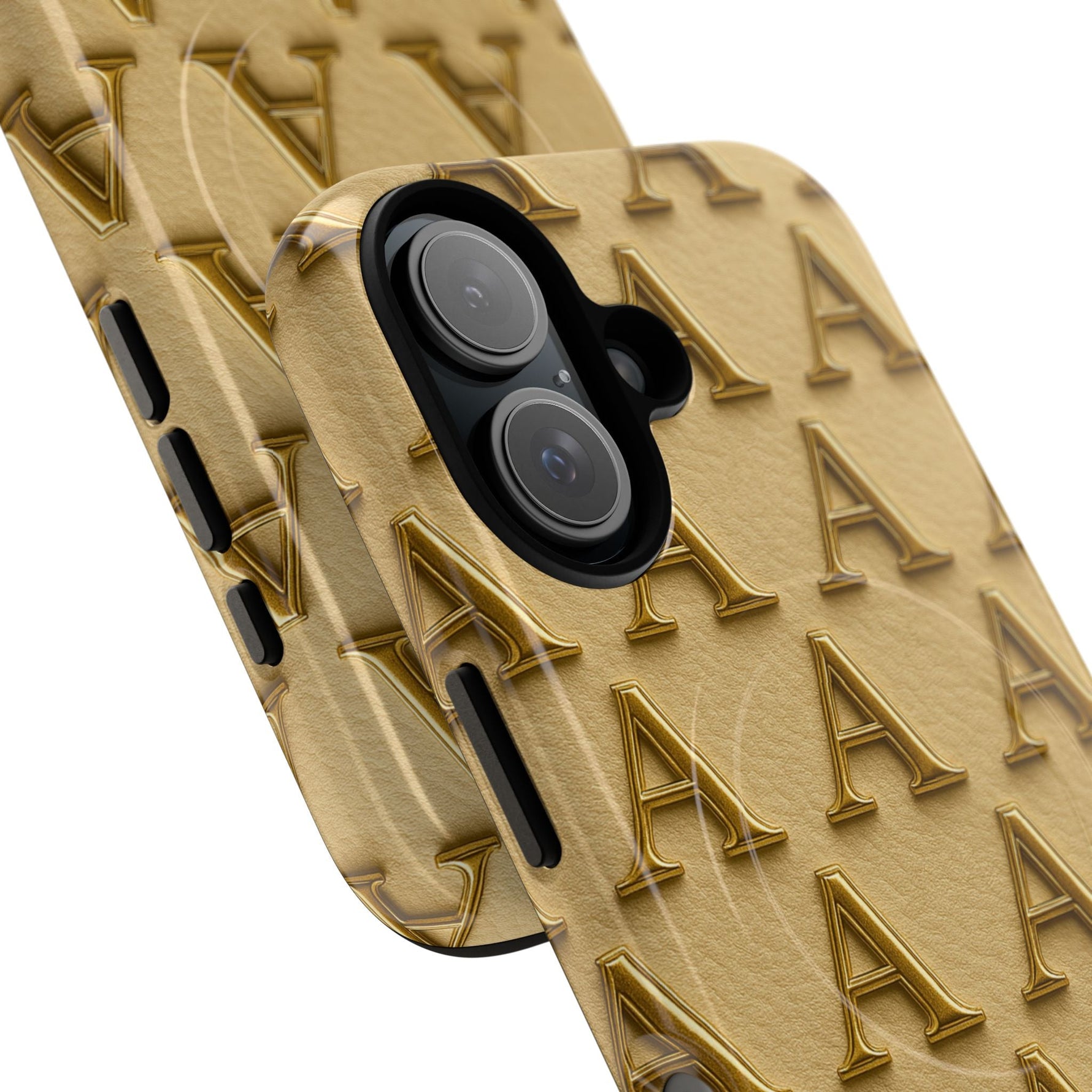 Gold Monogram 'A' iPhone Case with MagSafe  Shamo's