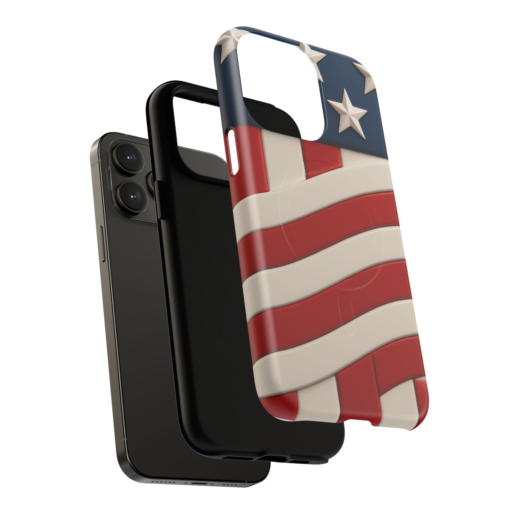 Patriotic iPhone Cases - MagSafe Tough American Flag Design - Shamo's