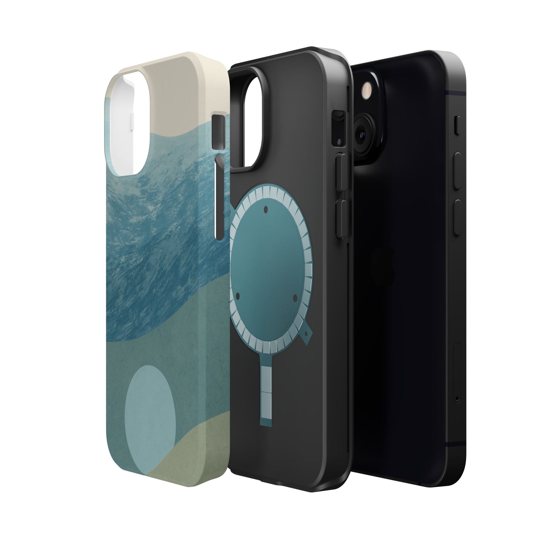“Calm Over Chaos” Abstract Ocean Wave iPhone Case | MagSafe Compatible  Shamo's