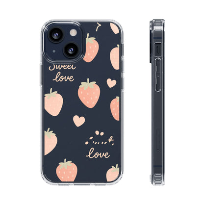 Sweet Love Strawberry Clear iPhone Case | MagSafe - Shamo's