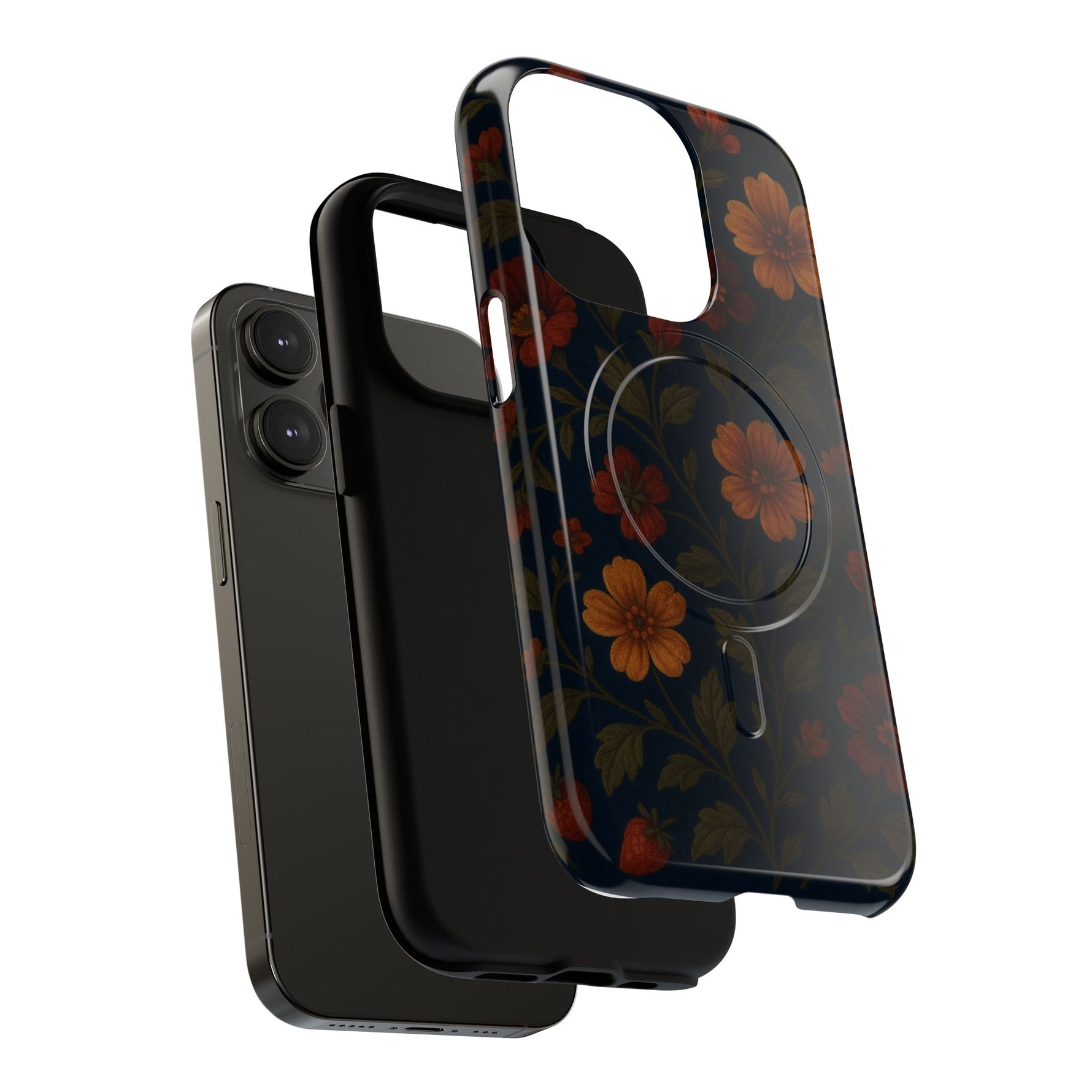 Floral Night Velvet iPhone Case - Works with MagSafe - Shamo's