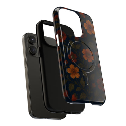 Floral Night Velvet iPhone Case - Works with MagSafe