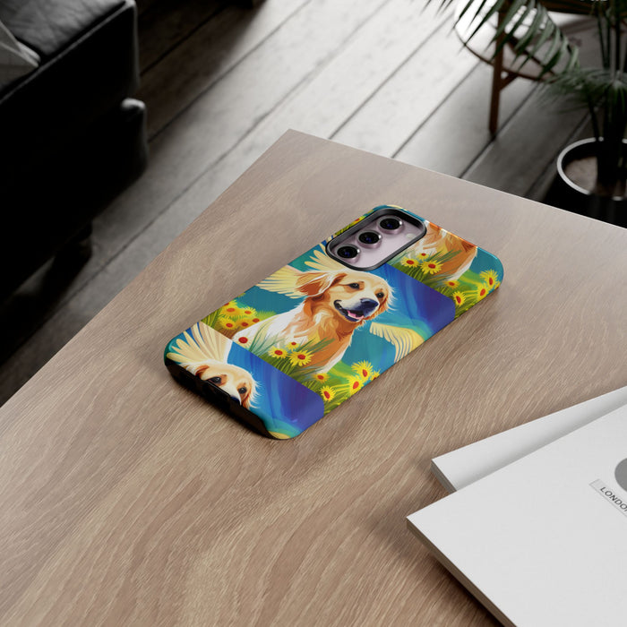 Tough Cases Golden Retriever with Wings Phone case