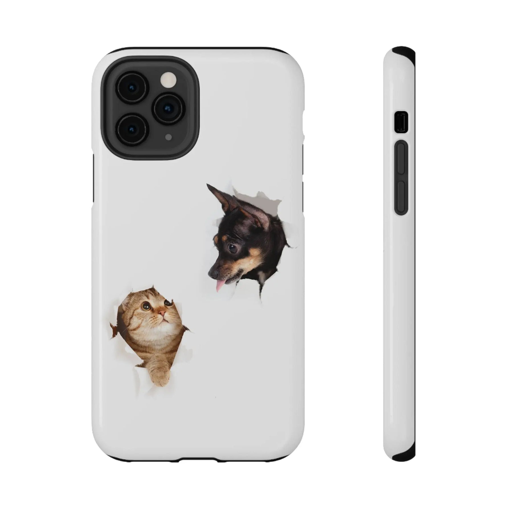 Impact-Resistant Cases with a cat and a dog - Shamo's