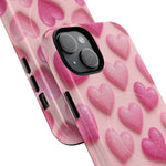 Barbiecore Glitter Hearts iPhone Case | MagSafe - Shamo's