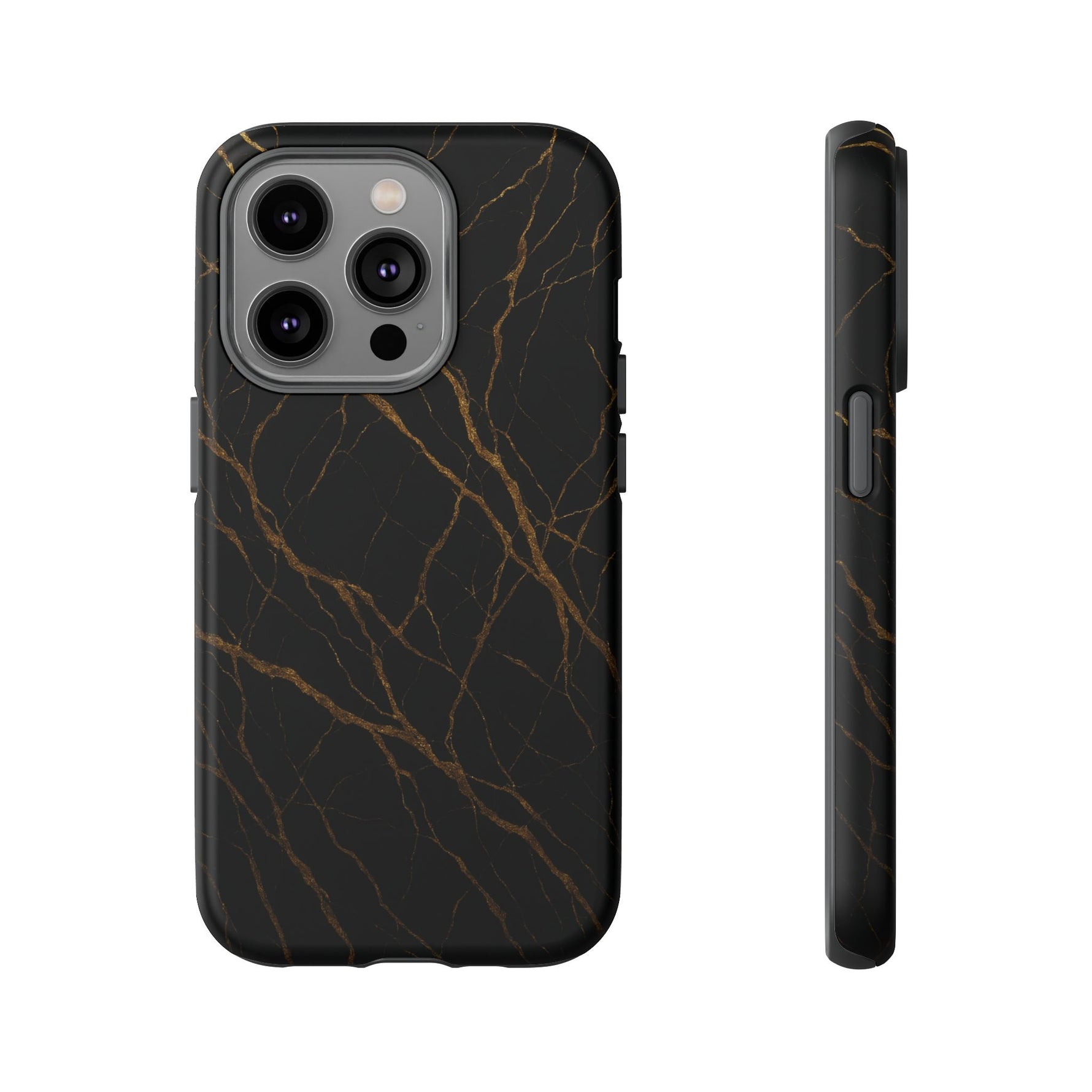 Black Marble Tough iPhone Case - Shamo's