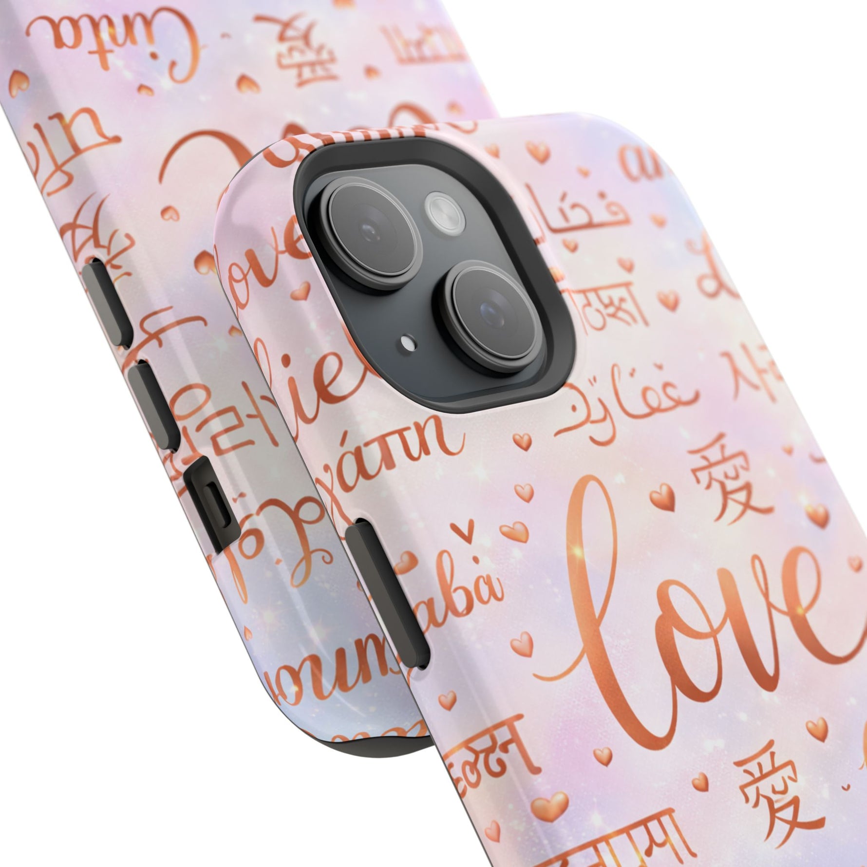 Universal Love Multilingual MagSafe Compatible Phone Case — Impact‑Resistant Protective Cover - iPhone 17 Pro Max / Glossy - Shamo's