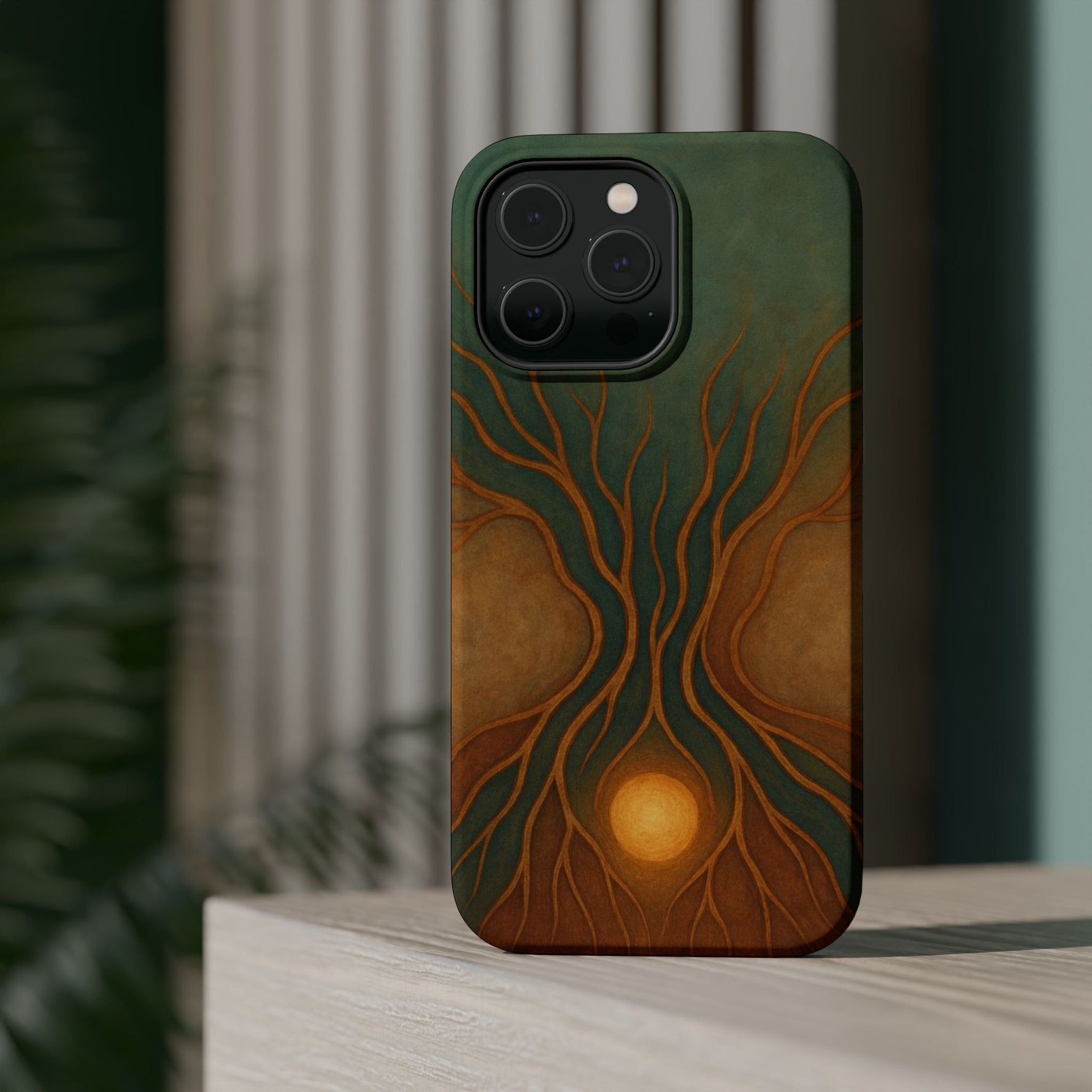 Abstract Tree of Life Design Golden Origin iPhone Case | MagSafe Compatible  Shamo's