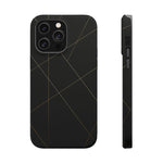 Black Geometric Design iPhone Case | MagSafe  Shamo's iPhone 14 Pro Max / Matte