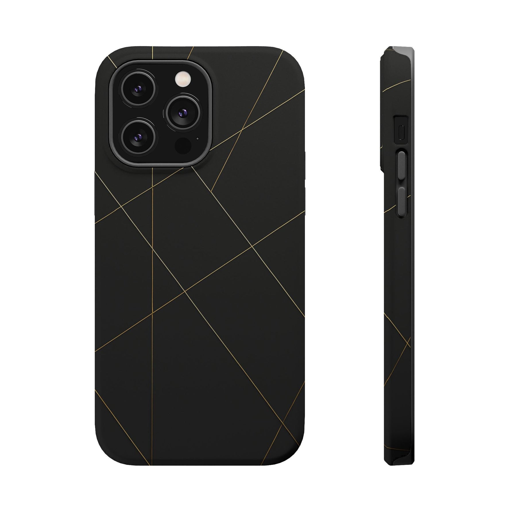 Black Geometric Design iPhone Case | MagSafe  Shamo's iPhone 14 Pro Max / Matte