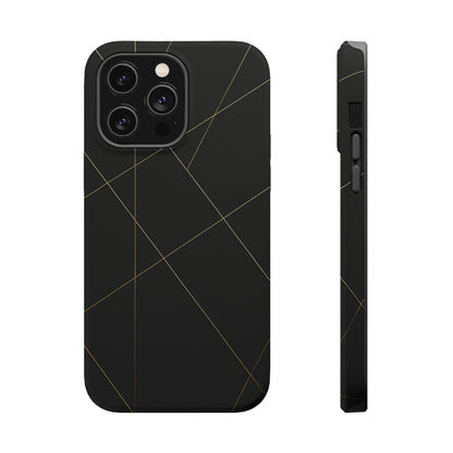 Black Geometric Design iPhone Case | MagSafe  Shamo's iPhone 14 Pro Max / Matte