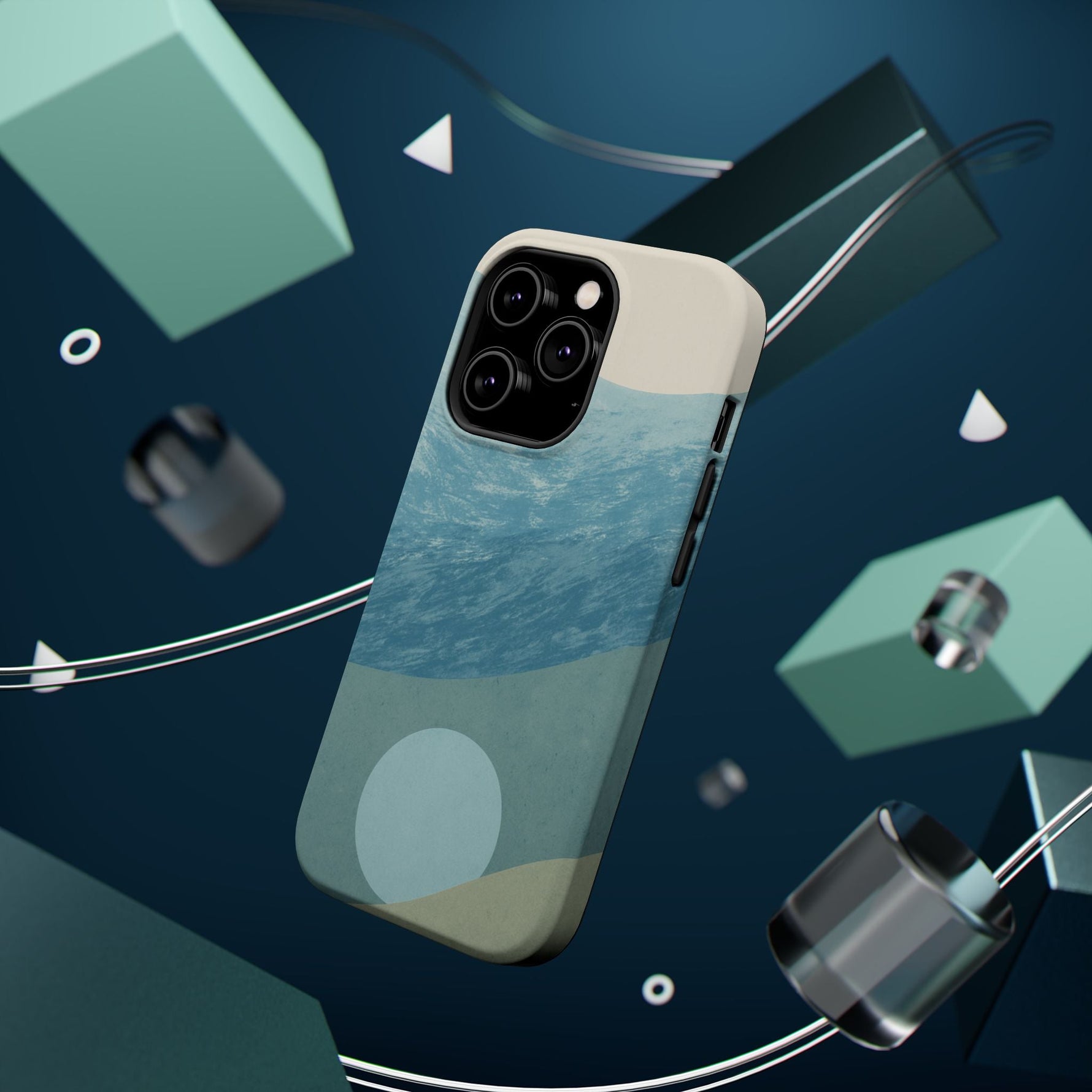 “Calm Over Chaos” Abstract Ocean Wave iPhone Case | MagSafe Compatible  Shamo's