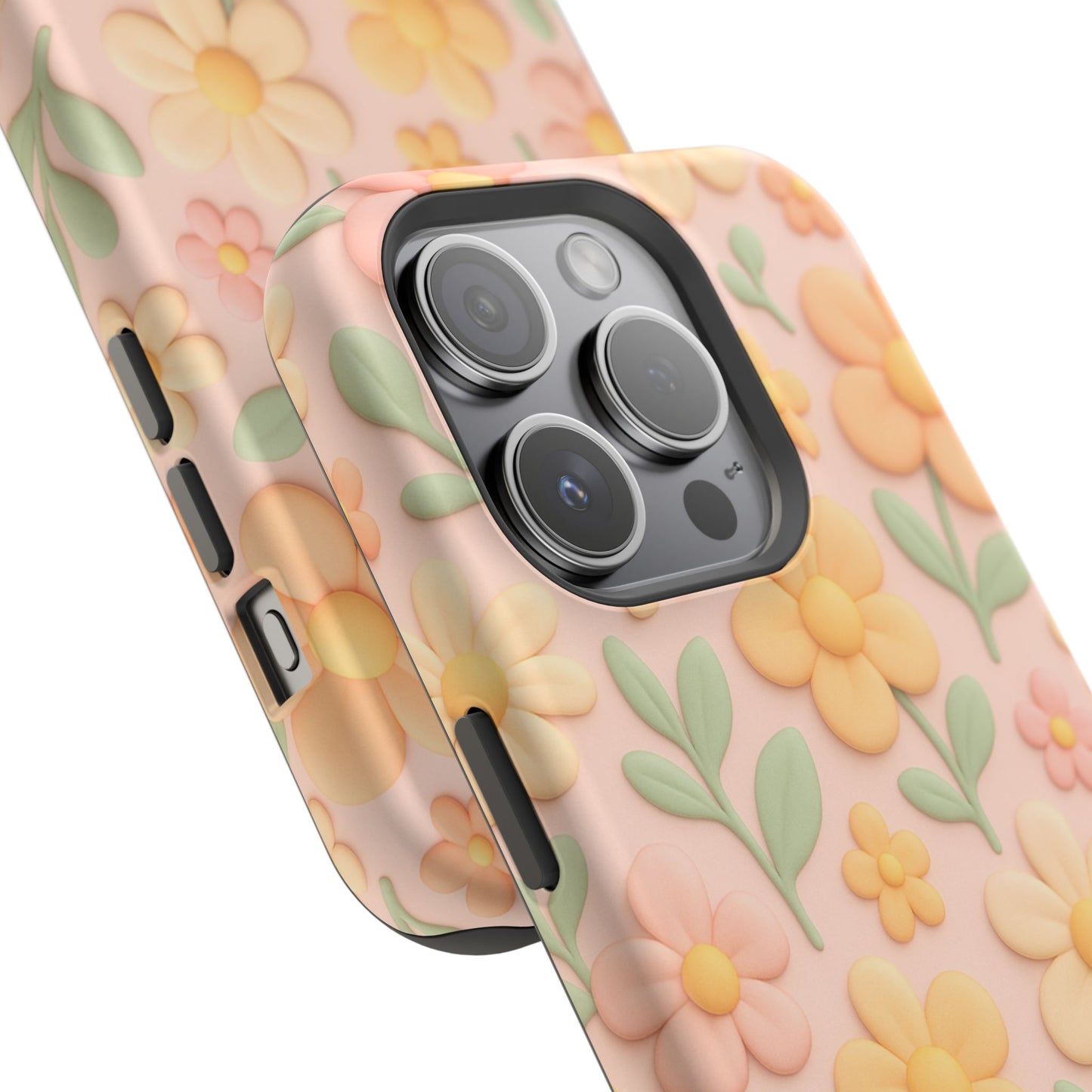 Vintage Floral 3D iPhone Case | MagSafe Compatible