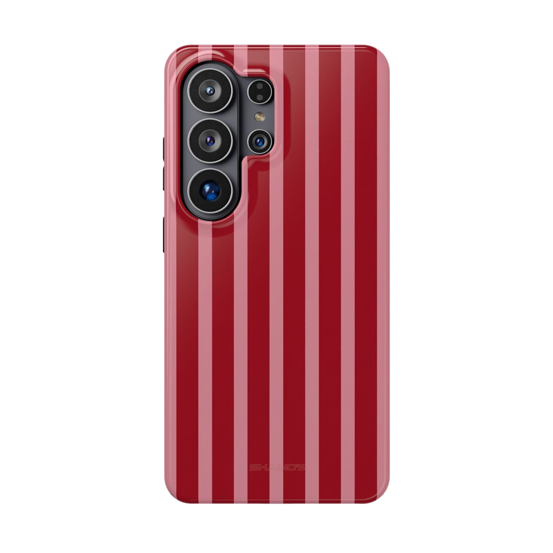 Red Burgundy  Stripes Magnetic Impact-Resistant Phone Case | MagSafe Compatible