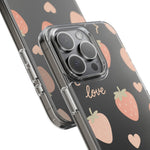 Sweet Love Strawberry Clear iPhone Case | MagSafe  Shamo's
