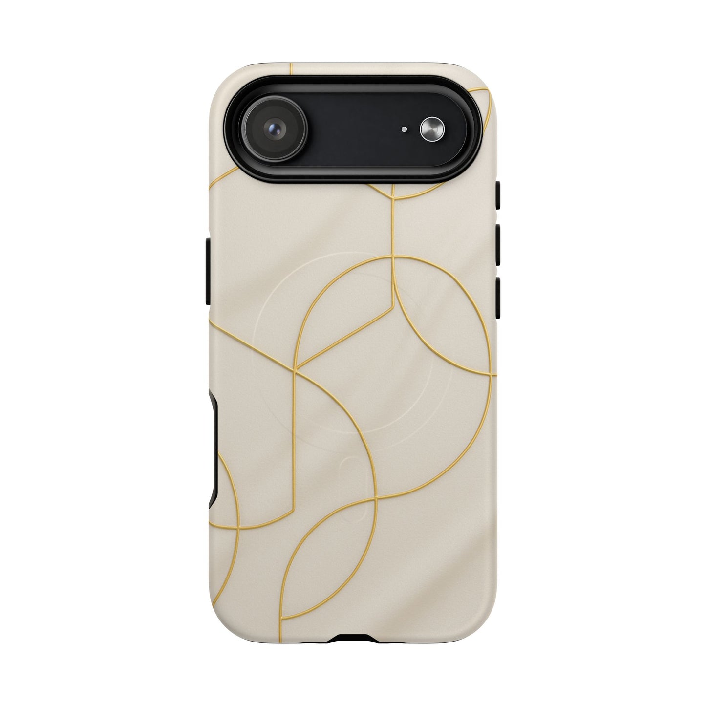 Gold Geometry on Silk Luxury Series iPhone Case with MagSafe - Shamo's