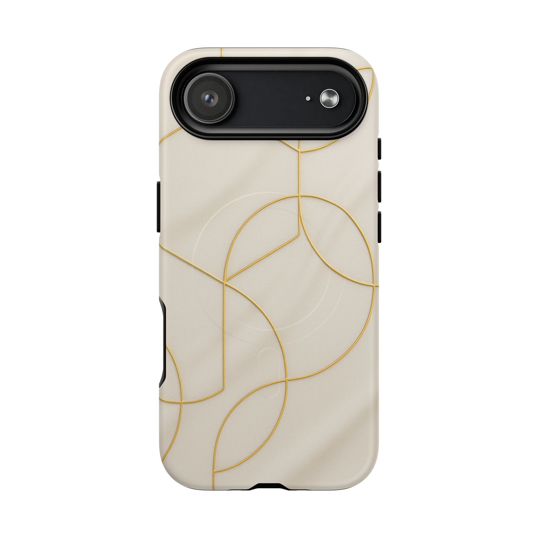 Gold Geometry on Silk Luxury Series iPhone Case with MagSafe - Shamo's