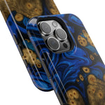 Blue Swirl & Burl Wood Impact iPhone Case | MagSafe compatible  Shamo's
