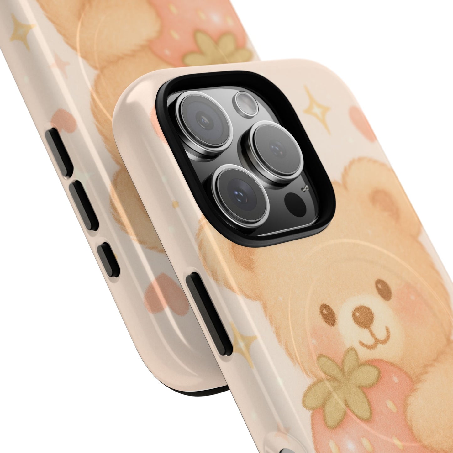 Strawberry Teddy iPhone Case with MagSafe