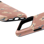 Ribbon Rodeo – Cowgirl Hat and Bow MagSafe Phone Case, Pink, glossy wide-camera Pro Max model, port openings and edge details