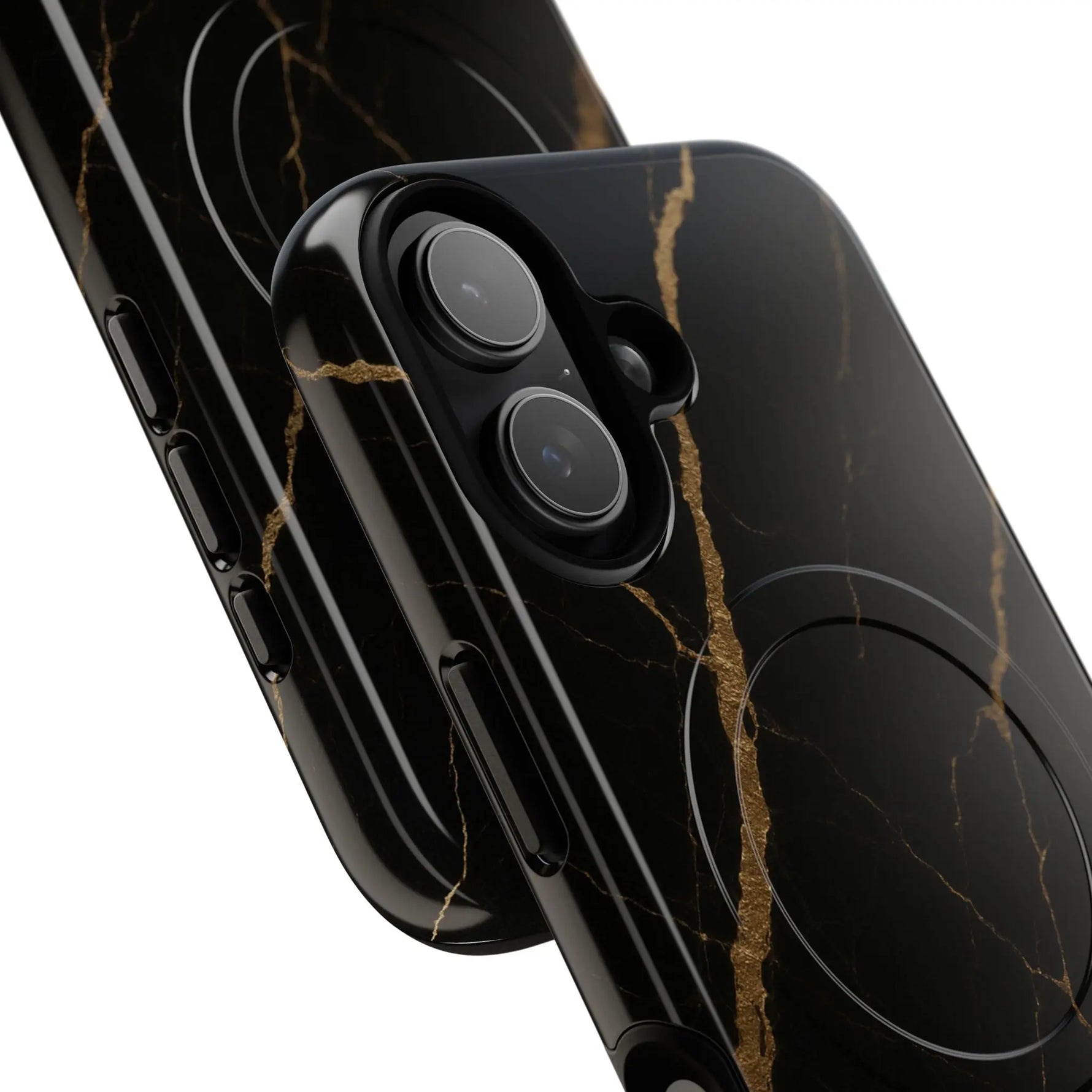 Black & Gold Marble iPhone Case with MagSafe  Shamo's