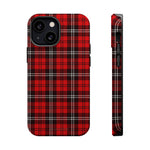 Funda para iPhone resistente a impactos con cuadros escoceses rojos | Compatibilidad con MagSafe