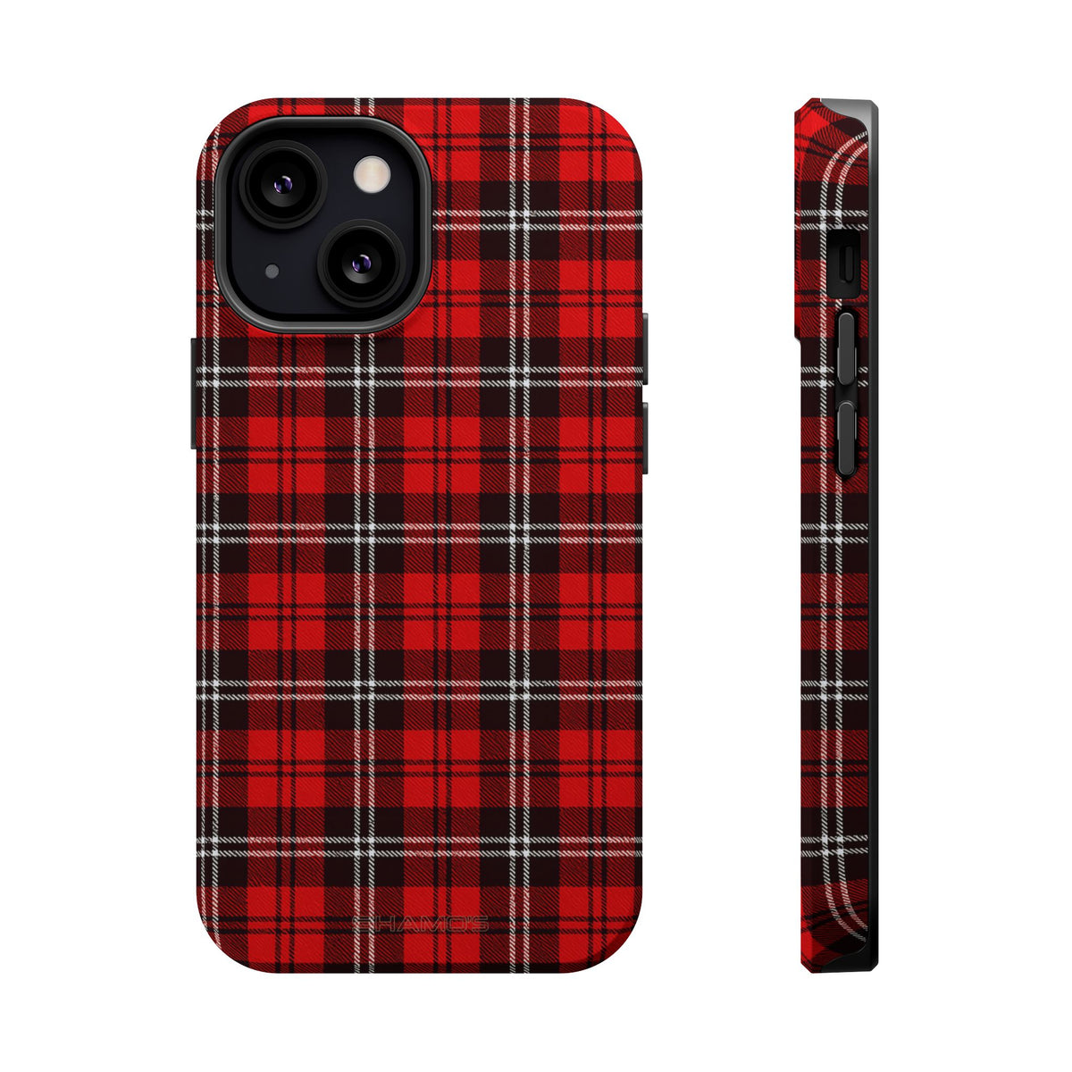 Funda para iPhone resistente a impactos con cuadros escoceses rojos | Compatibilidad con MagSafe