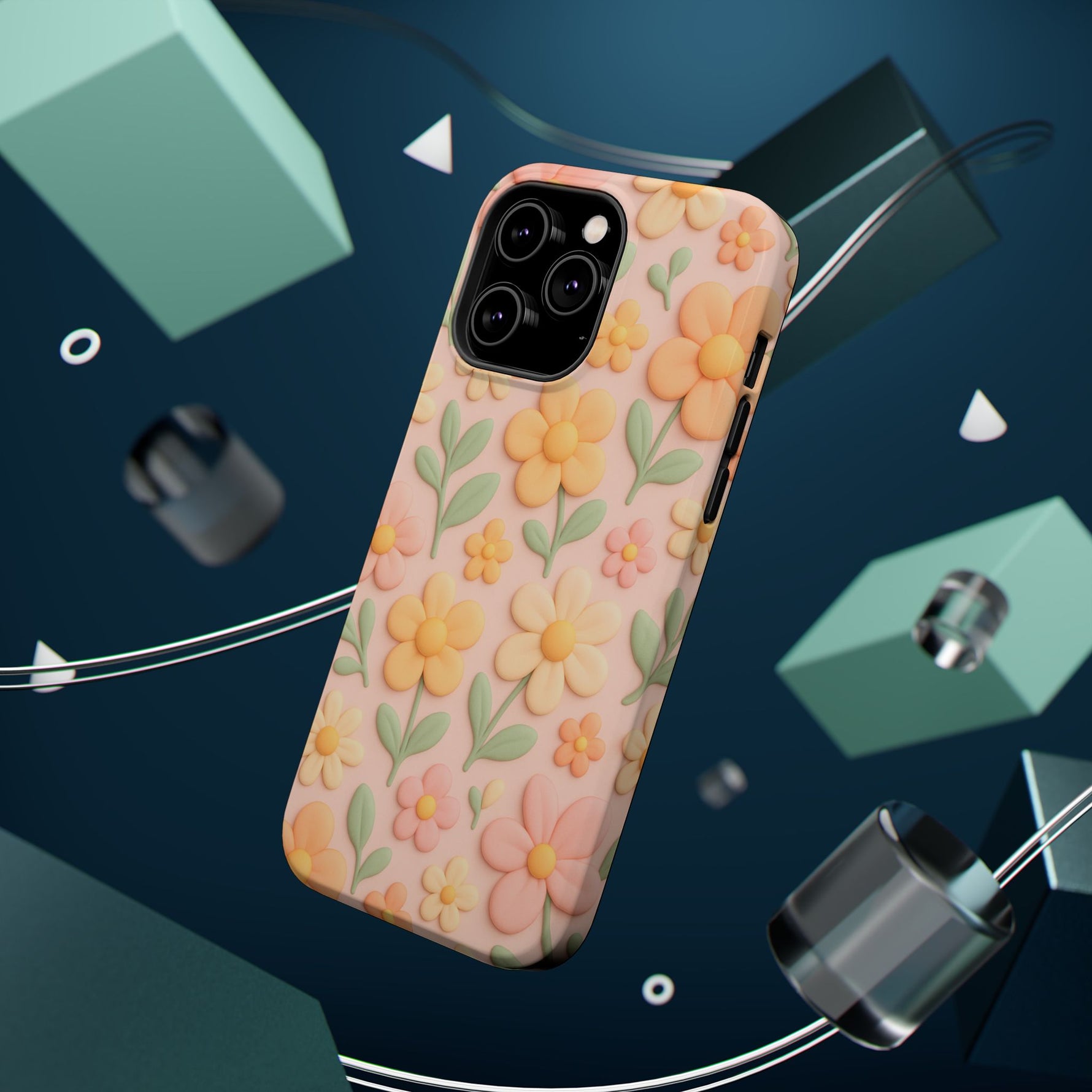 Vintage Floral 3D iPhone Case | MagSafe Compatible - Shamo's