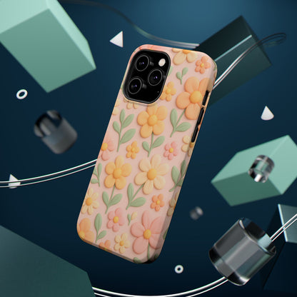 Vintage Floral 3D iPhone Case | MagSafe Compatible