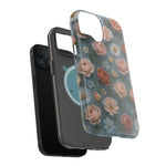 Frozen Floral Vintage Roses & Daisies iPhone Case with MagSafe compatibility  Shamo's