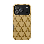 Gold Monogram 'A' iPhone Case with MagSafe - Shamo's