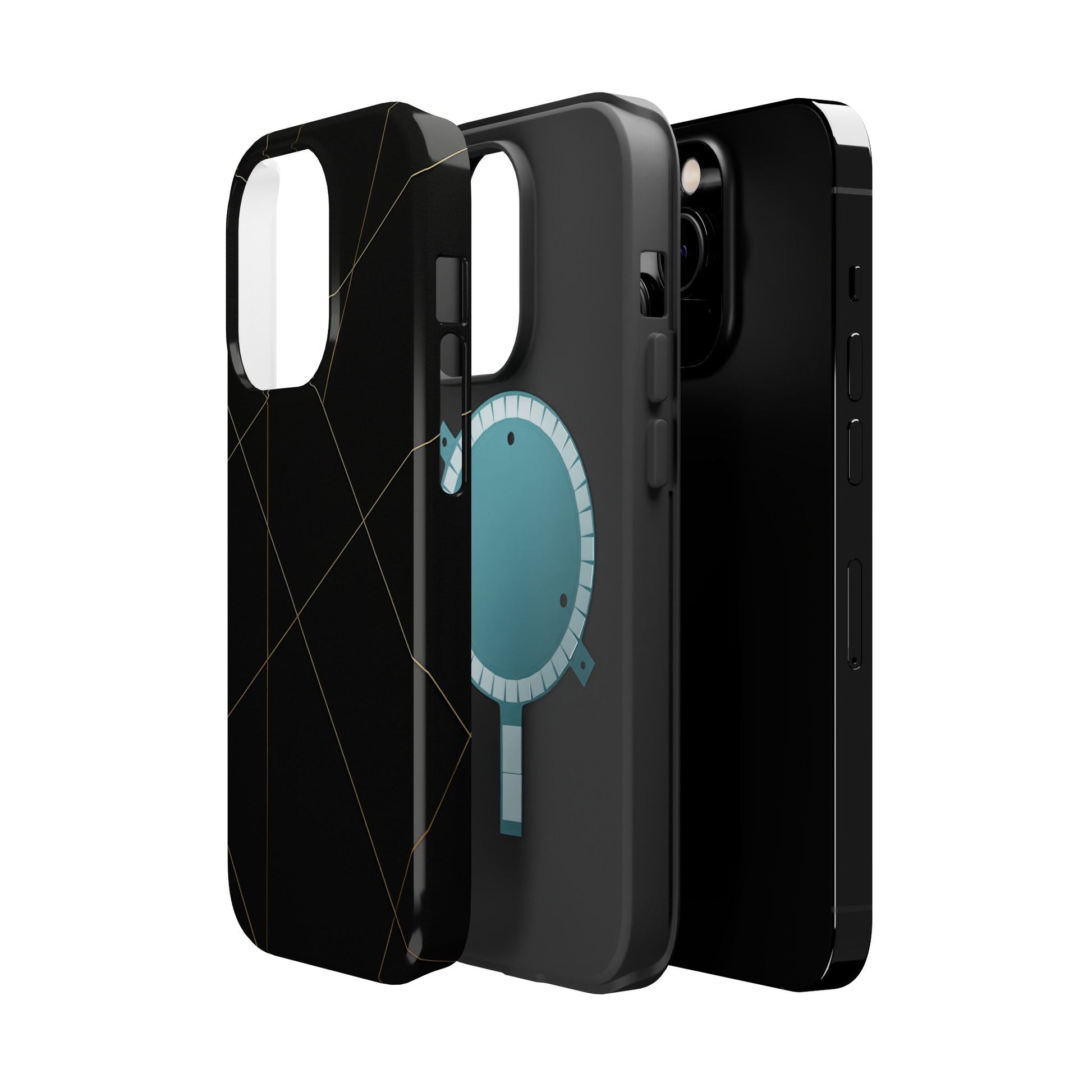 Black Geometric Design iPhone Case | MagSafe  Shamo's
