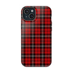 Funda para iPhone resistente a impactos con cuadros escoceses rojos | Compatibilidad con MagSafe