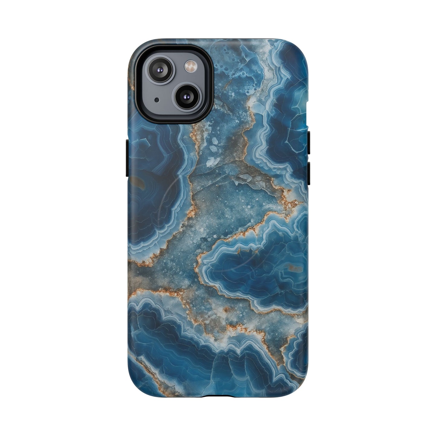Blue Agate Marble iPhone Case —with MagSafe - Shamo's