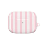 Pink Striped AirPod Case — Pastel Candy Stripe Protective Cover