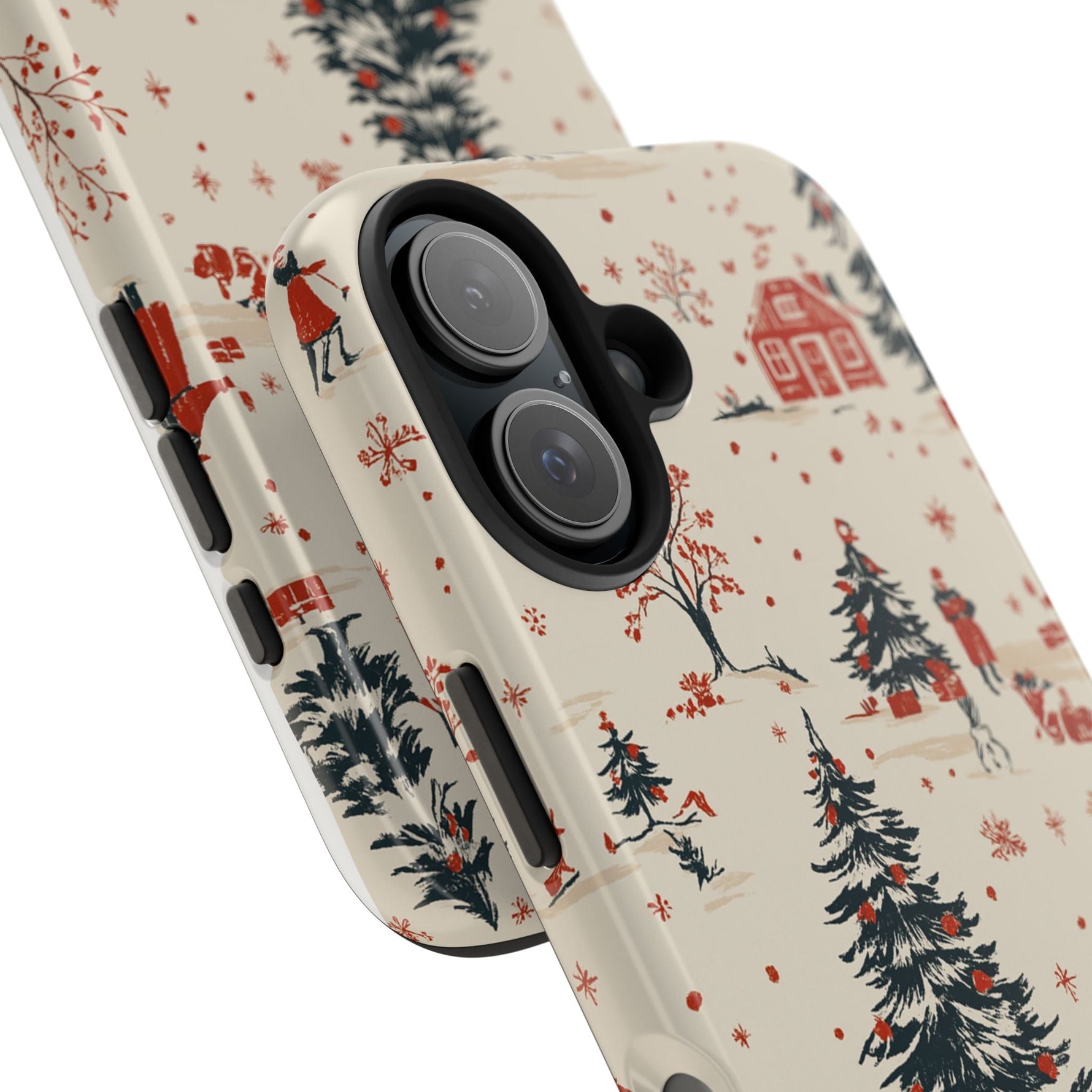 Winter Village Holiday Tough iPhone Case — Vintage Holidays & Snow Scene  Shamo's