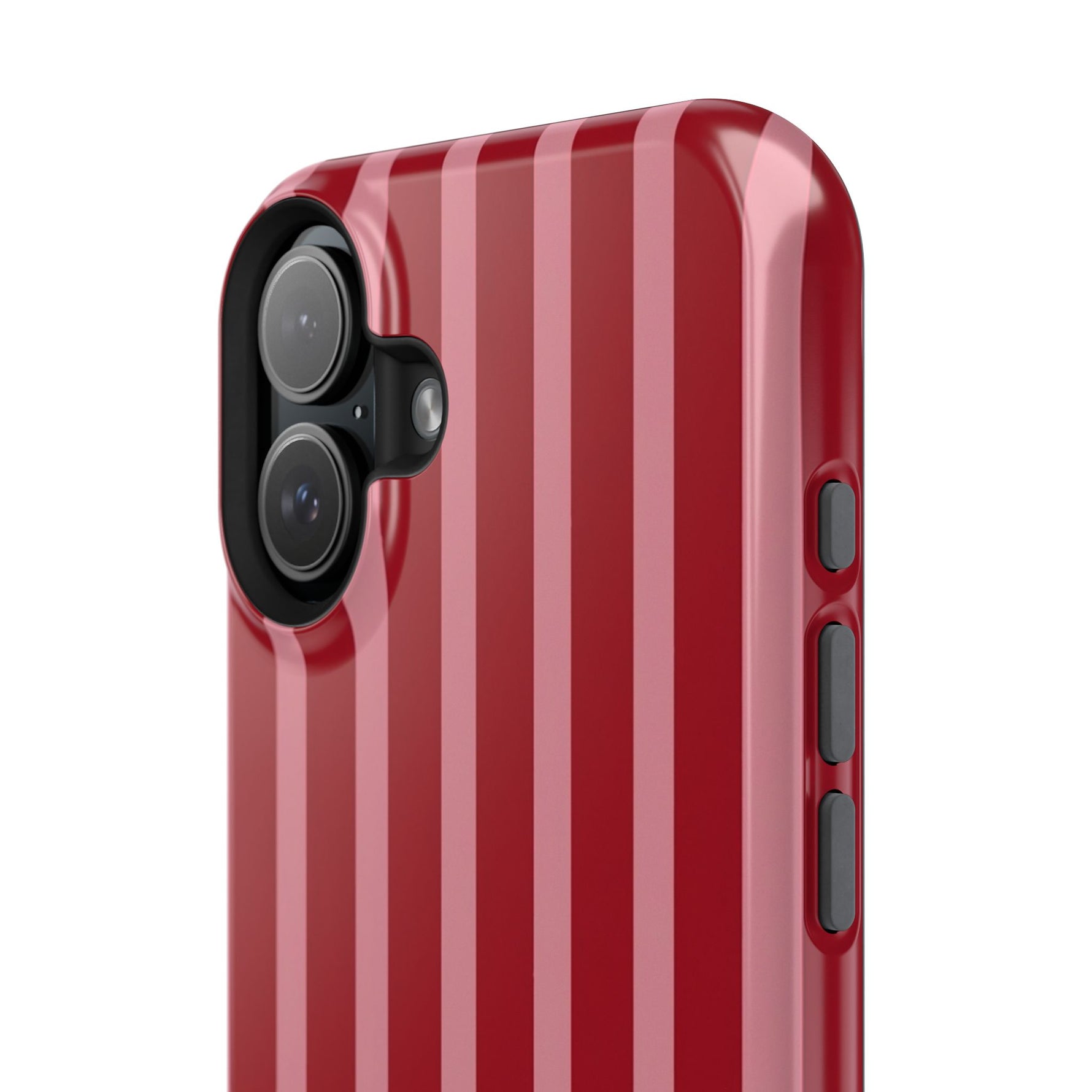 Red Burgundy  Stripes Magnetic Impact-Resistant Phone Case | MagSafe Compatible