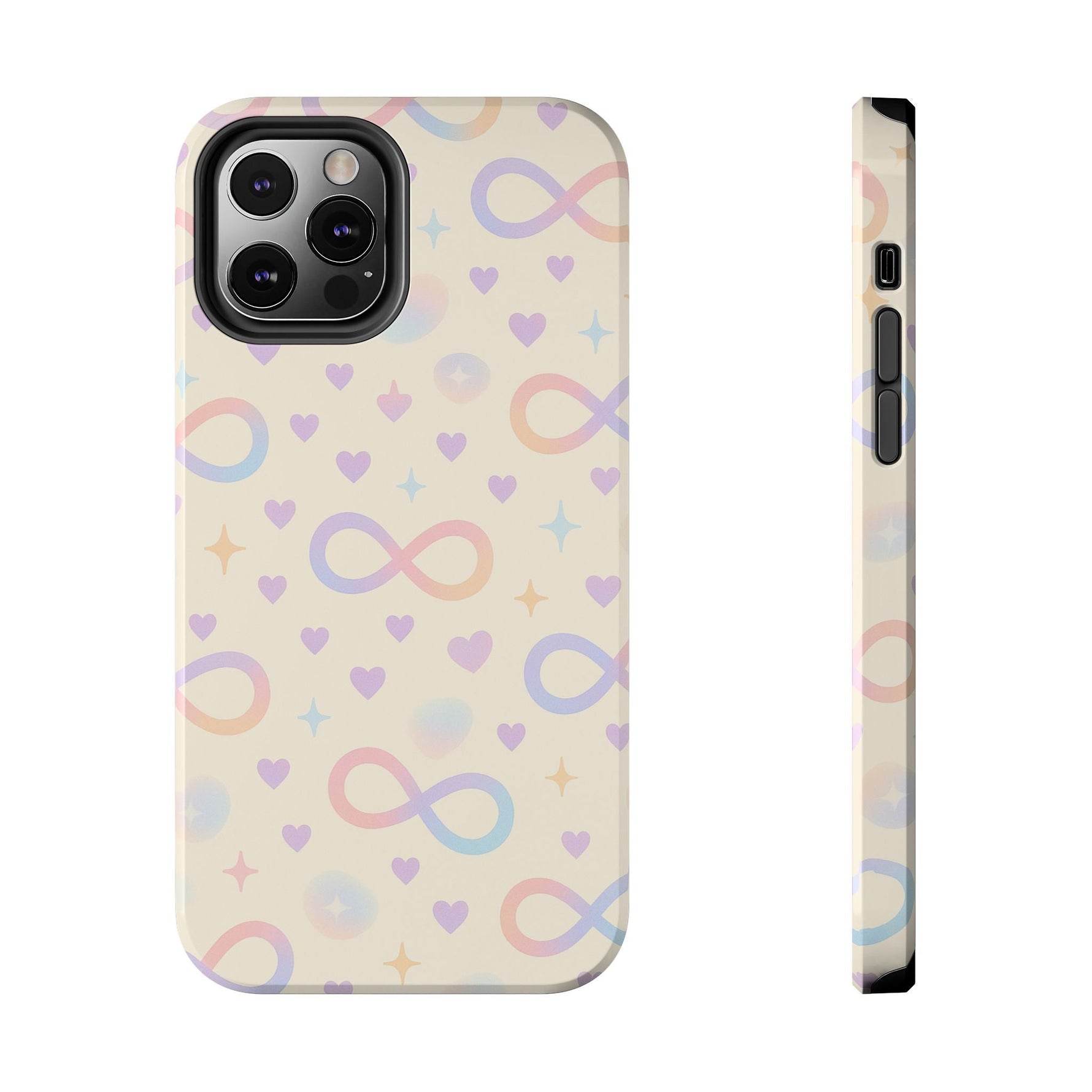 Infinity Pattern Tough Phone Case — Pastel Hearts & Stars  Shamo's iPhone 12 Pro