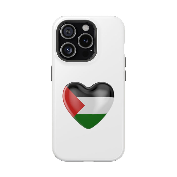 MagSafe Tough Cases with Palestinian flag in heart shape