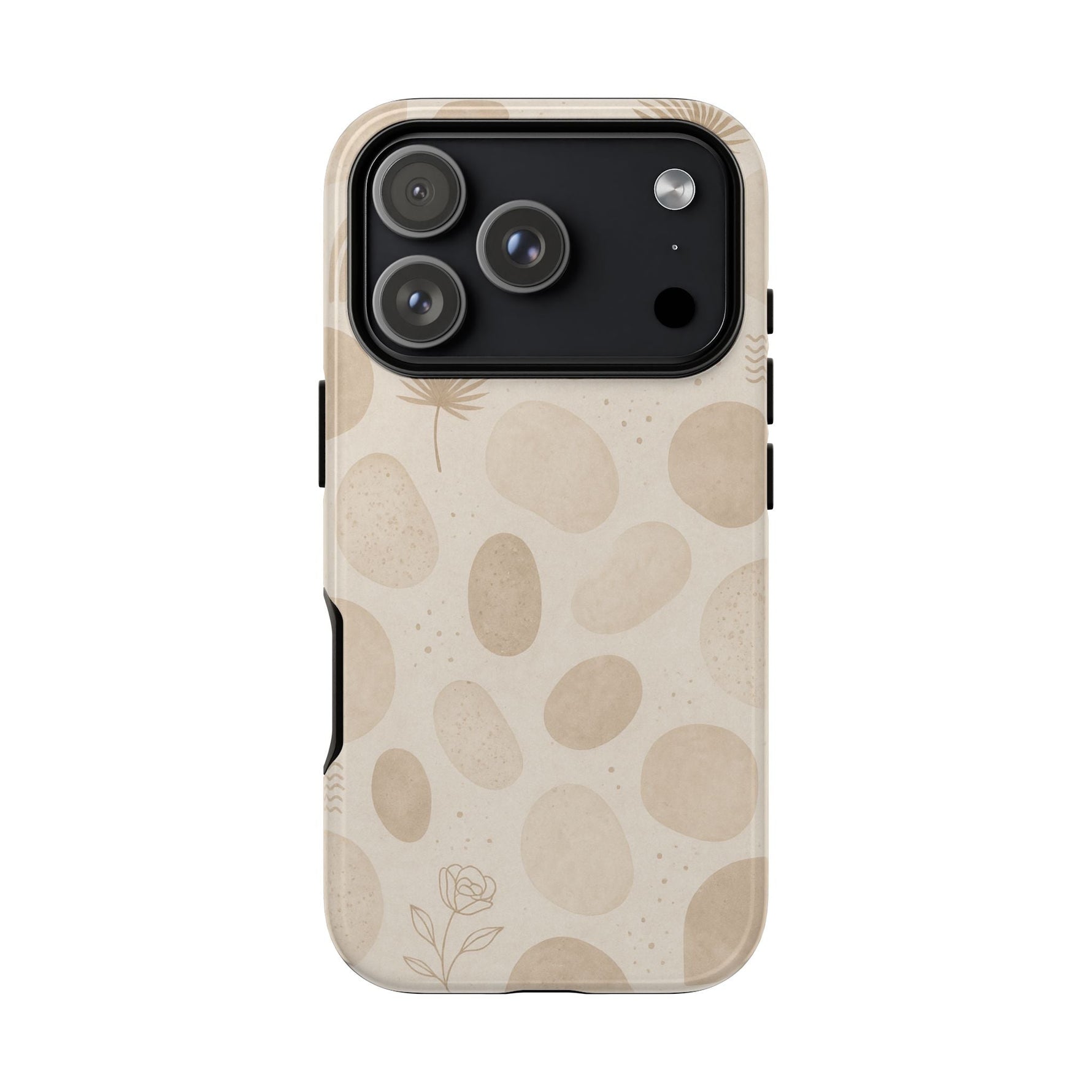 Neutral Pebble Pattern Tough iPhone Case  Shamo's iPhone 17 Pro / Glossy