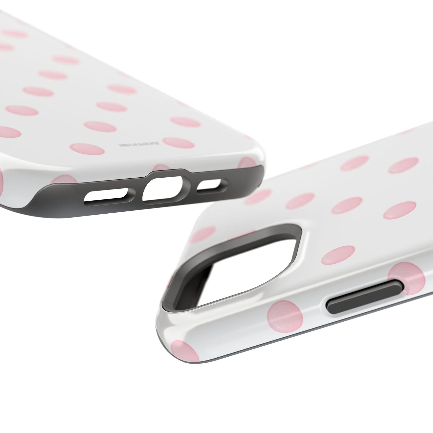 Pink Polka Dot Impact-Resistant Phone Case | MagSafe