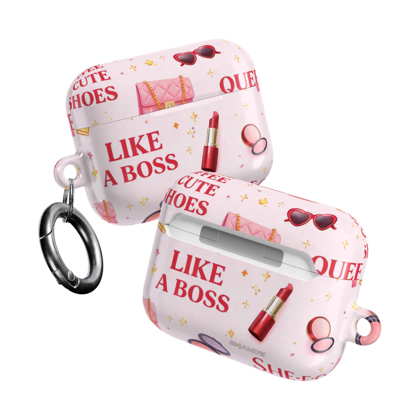 AirPods Case — 'Like a Boss' Pink Cosmetic Pattern Protective Case