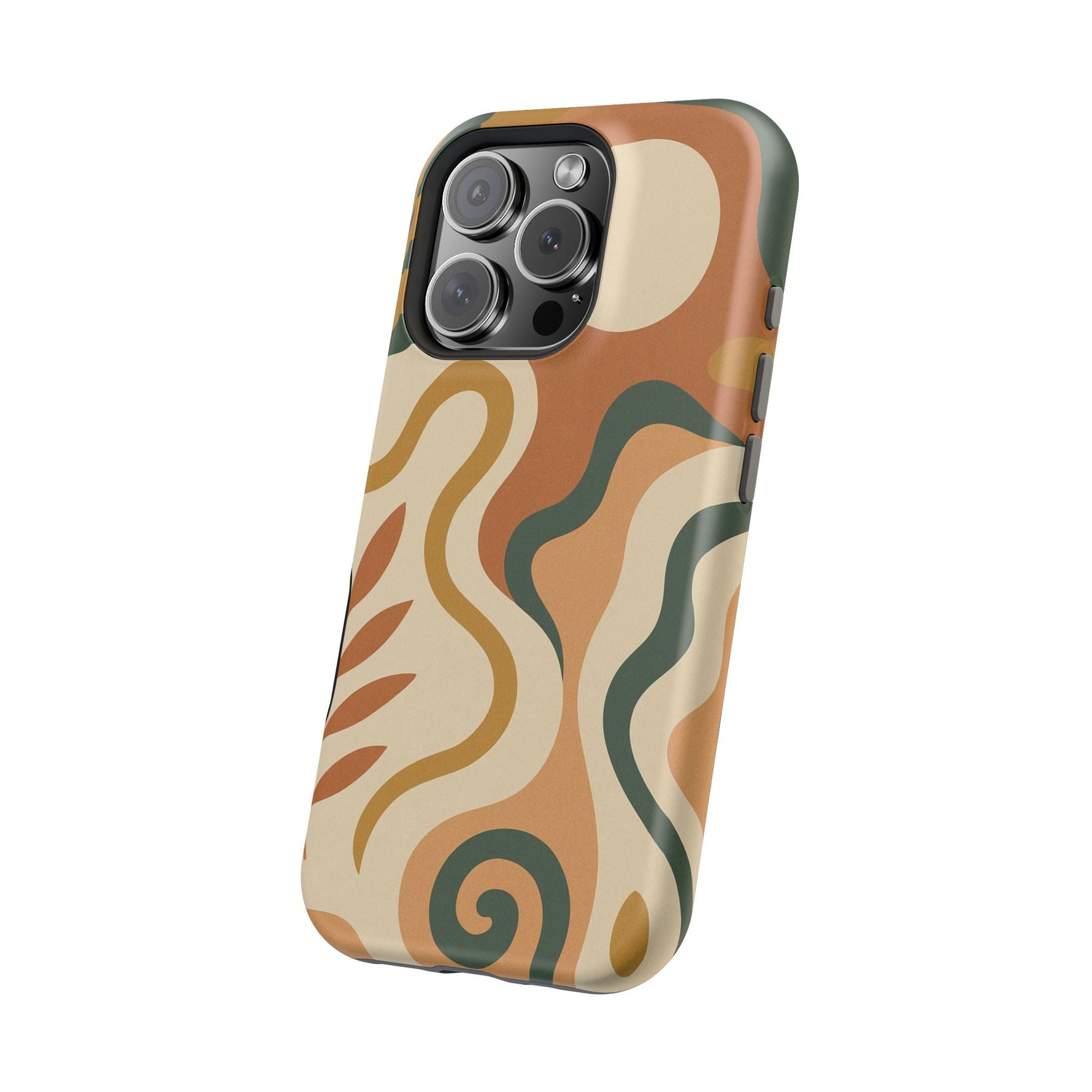 Abstract Earth-Tone Impact iPhone Case — MagSafe  Shamo's
